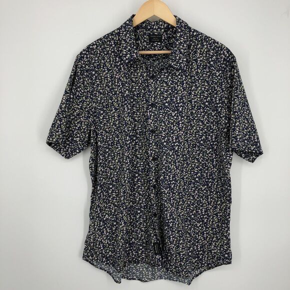 7 Diamonds Other - 7Diamonds Shirt Mens 2XL‎ Blue Floral Short Sleeve Button Up Casual Lightweight